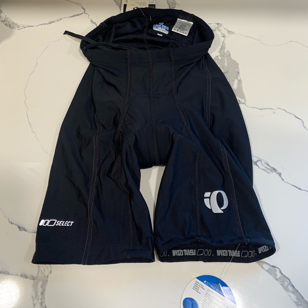 NWT Pearl iZumi Select Series Men’s Black Padded Cycling Shorts size Small